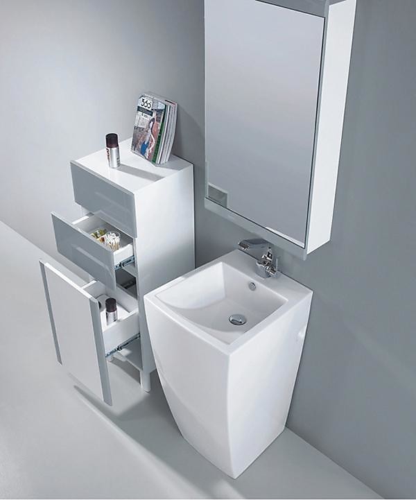 Altier - Modern Bathroom Pedestal Sink 18.5